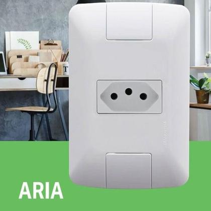 Imagem de Conjunto 4x2 1 Tomada 2p+t 20a Branco Aria - Tramontina