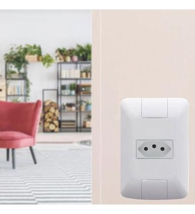 Imagem de Conjunto 4x2 1 Tomada 2p+t 20a Branco Aria - Tramontina