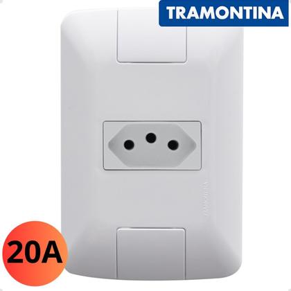 Imagem de Conjunto 4x2 1 Tomada 2p+t 20a Branco Aria - Tramontina
