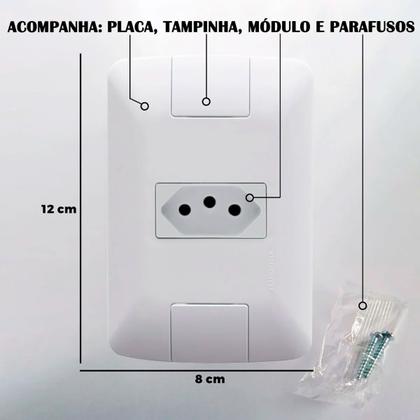 Imagem de Conjunto 4X2 1 Tomada 2P+T Tramontina Aria 10 A 250 V 