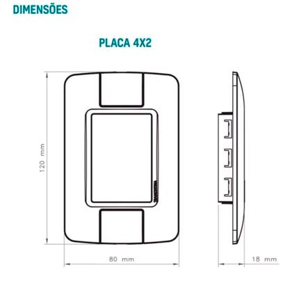 Imagem de Conjunto 4X2 1 Tomada 2P+T Tramontina Aria 10 A 250 V