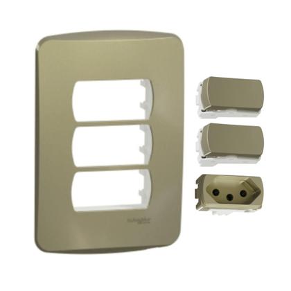 Imagem de Conjunto 4X2 2 Int Simples Tom 10A Miluz Schneider Dourado