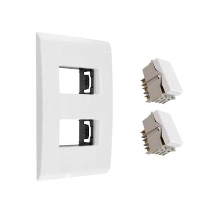 Imagem de Conjunto 4x2 2x Interruptor Simples Branco Liz Tramontina