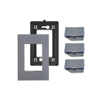 Imagem de Conjunto 4X2 3 Interruptores Paralelos Pial Plus+ Legrand