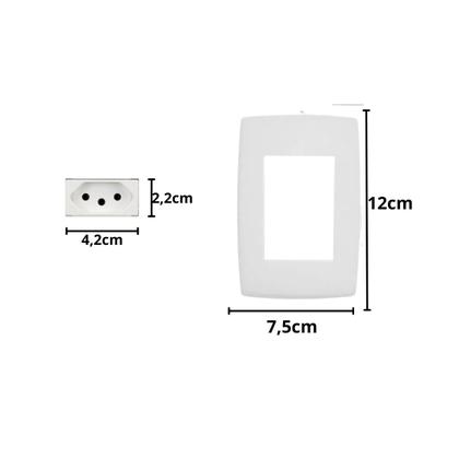 Imagem de Conjunto 4x2 3 tomadas de 10A Pial Plus