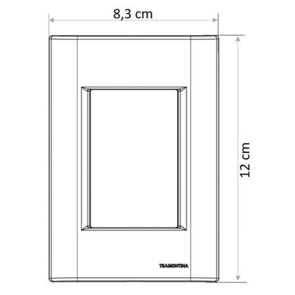 Imagem de Conjunto 4x2 Cego Tramontina Giz Branco Tramontina