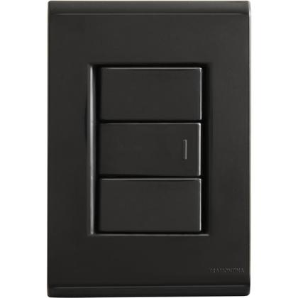 Imagem de Conjunto 4x2 com 1 Interruptor Simples 10 A 250 V Tramontina Liz Grafite