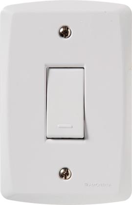 Imagem de Conjunto 4x2 com 1 Interruptor Simples 10 A 250 V Tramontina Lux2 Branco