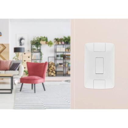 Imagem de Conjunto 4x2 Com 1 Interruptor Simples Tramontina Aria 6 A 250 V Branco Tramontina