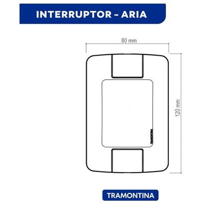 Imagem de Conjunto 4x2 Com 1 Tomada 2p+T 10a/250v Tramontina Aria