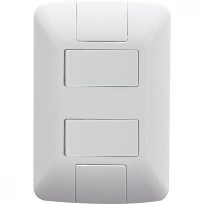 Imagem de Conjunto 4x2 com 2 Interruptores Paralelos Tramontina Aria 6 A 250 V Branco