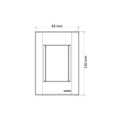 Imagem de Conjunto 4x2 com 2 Interruptores Simples 10 A 250 V e 1 Tomada 2P+T 10 A 250 V Tramontina Giz Branco