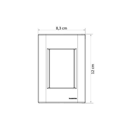 Imagem de Conjunto 4x2 com 2 Interruptores Simples 10 A 250 V e 1 Tomada 2P+T 10 A 250 V Tramontina Giz Branco