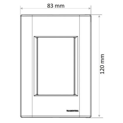Imagem de Conjunto 4x2 Com 2 Interruptores Simples 10 A 250 V Tramontina Giz Branco Tramontina