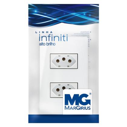 Imagem de Conjunto 4x2 com 2 Tomadas 20A Branco Infiniti Margirius