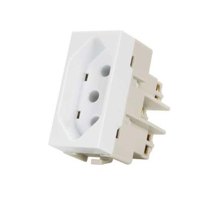 Imagem de Conjunto 4x2 com 4 teclas simples + 1 tomada 20a Sleek Branco MG