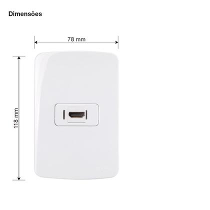 Imagem de Conjunto 4x2 com cabo Femea Tomada Hdmi B3 Margirius