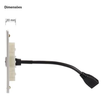 Imagem de Conjunto 4x2 com cabo Femea Tomada Hdmi B3 Margirius