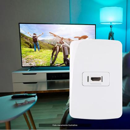 Imagem de Conjunto 4x2 com cabo Femea Tomada Hdmi B3 Margirius