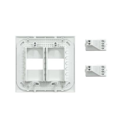 Imagem de Conjunto 4x4 2 Interruptor Lunare Up Branco Fosco Schneider