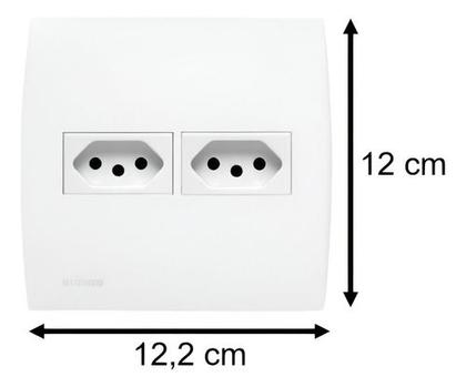 Imagem de Conjunto 4X4 2 Tomadas 10A Soprano Siemens Ilus