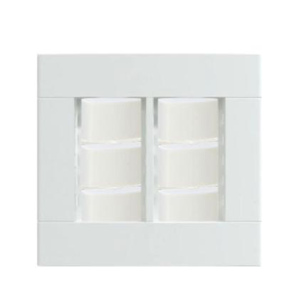 Imagem de Conjunto 4x4 6 Interruptor Lunare Up Branco Fosco S400100