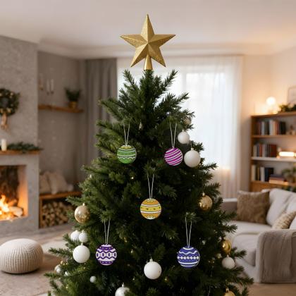 Imagem de Conjunto 5 Enfeites de Natal em MDF  Ornamentações para Árvore e Decoração