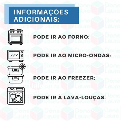 Imagem de Conjunto 5 Pote Vidro Hermético Marmita Tampa 4 Travas 640ml