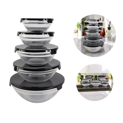 Imagem de Conjunto 5 Potes de Vidro Com Tampa - Sortido