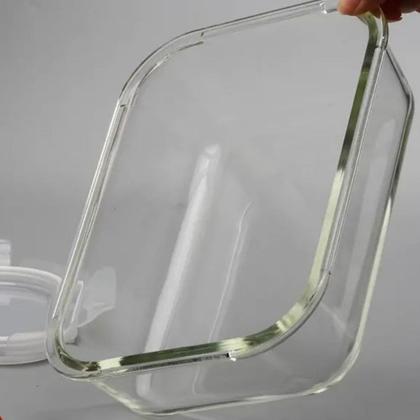 Imagem de Conjunto 5 Potes Vidro Hermético Mantimentos Marmita 370ml