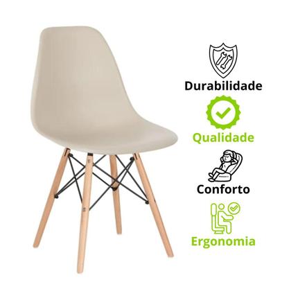 Imagem de Conjunto 6 Cadeiras para Sala de Jantar Eames Eiffel Dkr