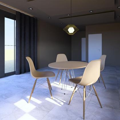 Imagem de Conjunto 6 Cadeiras para Sala de Jantar Eames Eiffel Dkr