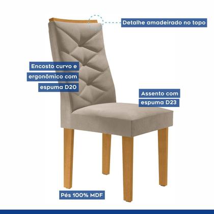 Imagem de Conjunto 6 Cadeiras para Sala de Jantar Germany Espresso Móveis