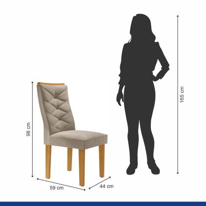 Imagem de Conjunto 6 Cadeiras para Sala de Jantar Germany Espresso Móveis