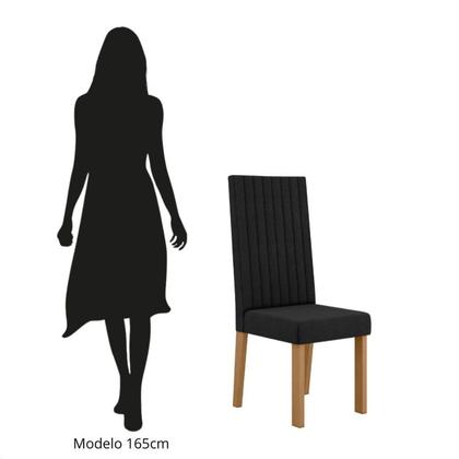 Imagem de Conjunto 6 Cadeiras para Sala de Jantar Laura Preto/Mel