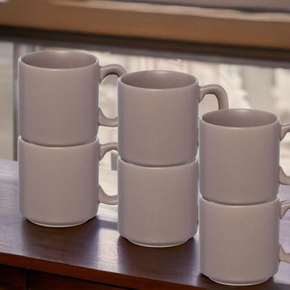 Imagem de Conjunto 6 Caneca Cerâmica Moderna 235ML Com Alça Para Café Chá Decoração Surya