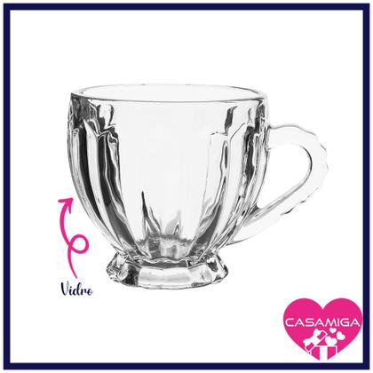 Imagem de Conjunto 6 Canecas Café Chá Siria Vidro Class Home 200ml