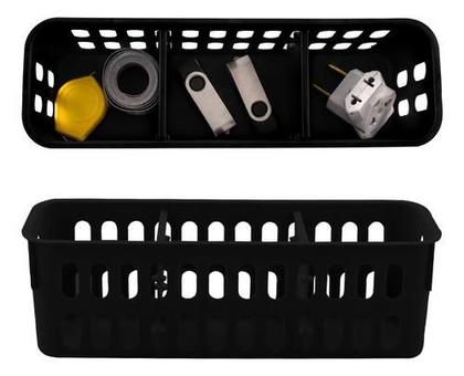 Imagem de Conjunto 6 Cestos Organizadores Com Divisórias 1,5 Litros Multiuso Kit Para Quarto Cozinha Banheiro Lavabo Porta Maquiagem Mantimentos Acessórios