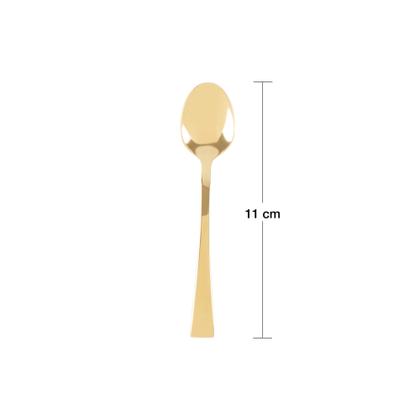 Imagem de Conjunto 6 colheres aço inox p/café Berna dourado