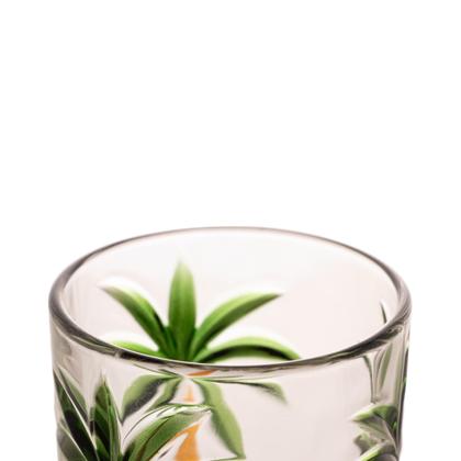 Imagem de Conjunto 6 Copos Altos de Cristal Palm Tree Handpaint 360ml - Wolff