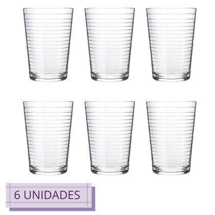 Imagem de Conjunto 6 Copos Arizona De Vidro 200ml Transparente
