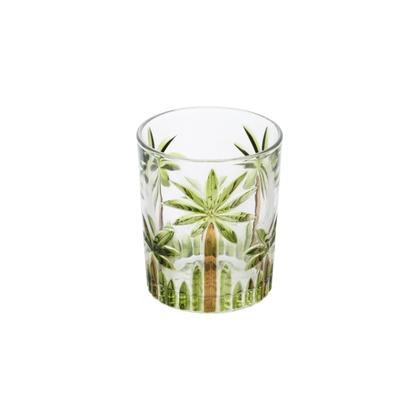 Imagem de Conjunto 6 Copos de Cristal baixo decorado Palm Tree Handpaint 340ml Wolff