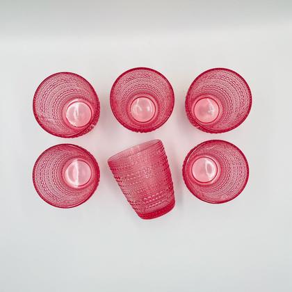 Imagem de Conjunto 6 copos de vidro Pérola Rosa 300ml