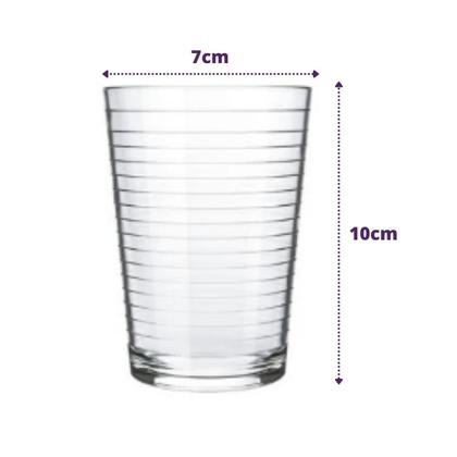 Imagem de Conjunto 6 Copos Ginga Nadir Luxo Vidro Transparente 265ml