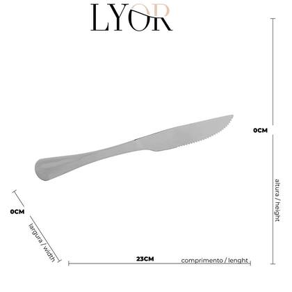 Imagem de Conjunto 6 Facas para Churrasco de Aço Inox Positano 23cm
