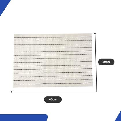 Imagem de Conjunto 6 Jogo Americano Retangular 45 X 30Cm Cinza