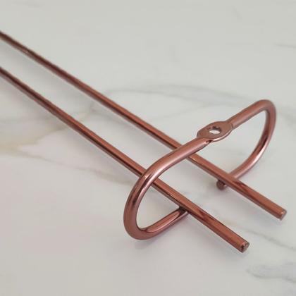 Imagem de Conjunto 6 Organizadores Porta Taças 42cm Suportes Para Pendurar Taças Rose Gold