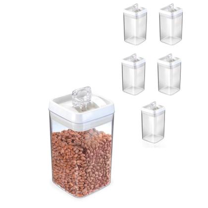 Imagem de Conjunto 6 Potes Hermeticos Crystal 2,3L - Injeplastec 