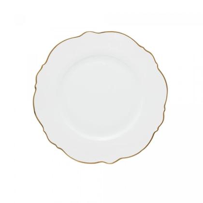 Imagem de Conjunto 6 Pratos de Sobremesa Maldivas com Fio Dourado 21cm - Wolff