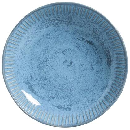 Imagem de Conjunto 6 Pratos Fundos Cerâmica Azul 830ml Linhas Breeze Porto Brasil Massa Sopa Jantar